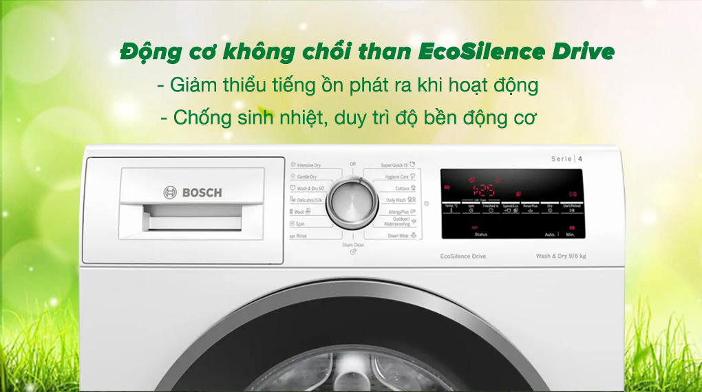 Máy giặt sấy Bosch giặt 9 kg - sấy 6 kg WNA14400SG