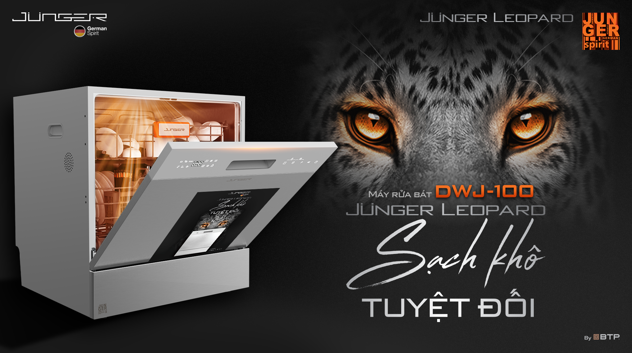 Máy rửa bát 13 bộ Junger Leopard DWJ-100