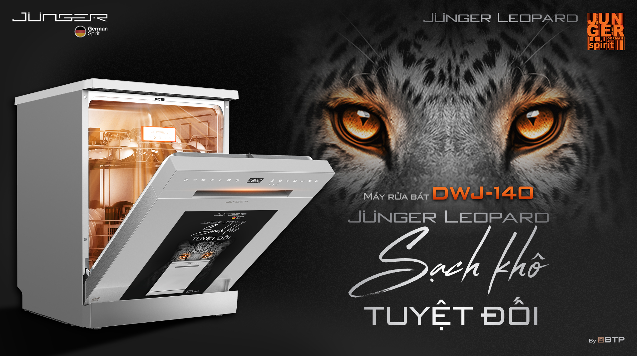 Máy rửa bát 15 bộ Junger Leopard DWJ-140