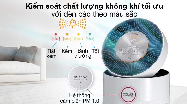 Máy lọc không khí 2 tầng LG PuriCare AS10GDWH0.ABAE