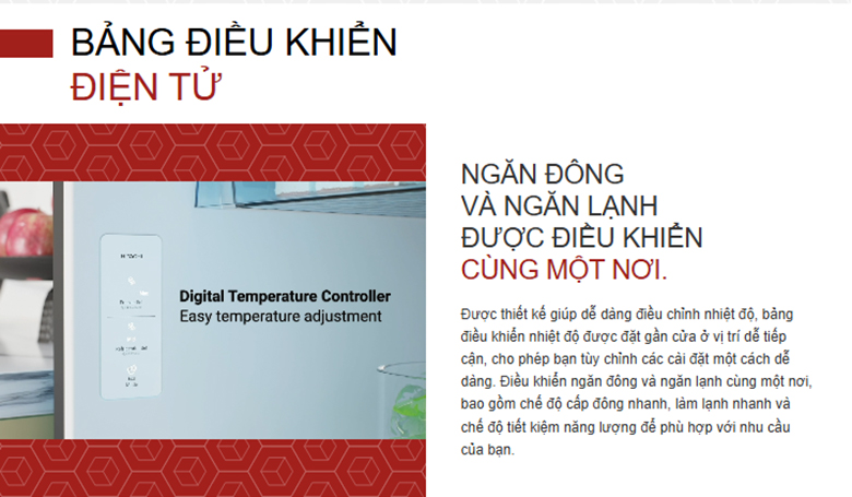 Tủ lạnh Hitachi Inverter 409 lít HRTN6443SGBKVN
