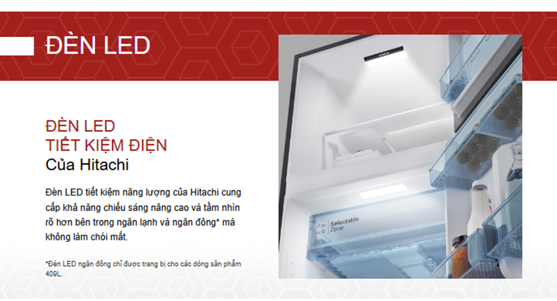 Tủ lạnh Hitachi Inverter 344 lít HRTN6379SUVN