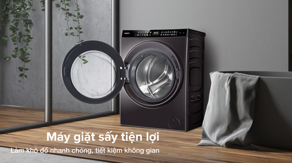 Máy giặt sấy Aqua Inverter giặt 15 kg /sấy 10 kg AQD-DH1500G PP
