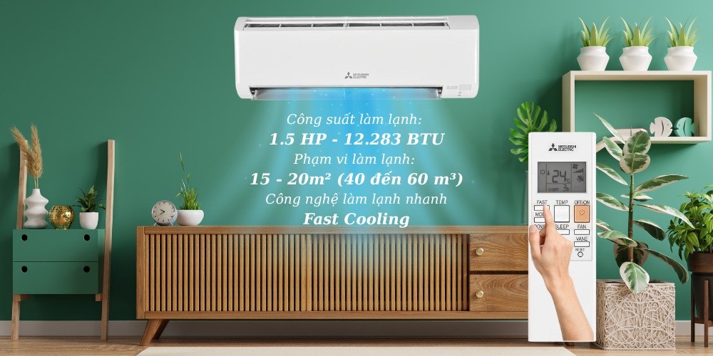 Điều hòa Mitsubishi Electric 1 chiều Inverter 12000BTU MSY/MUY-JY35VF