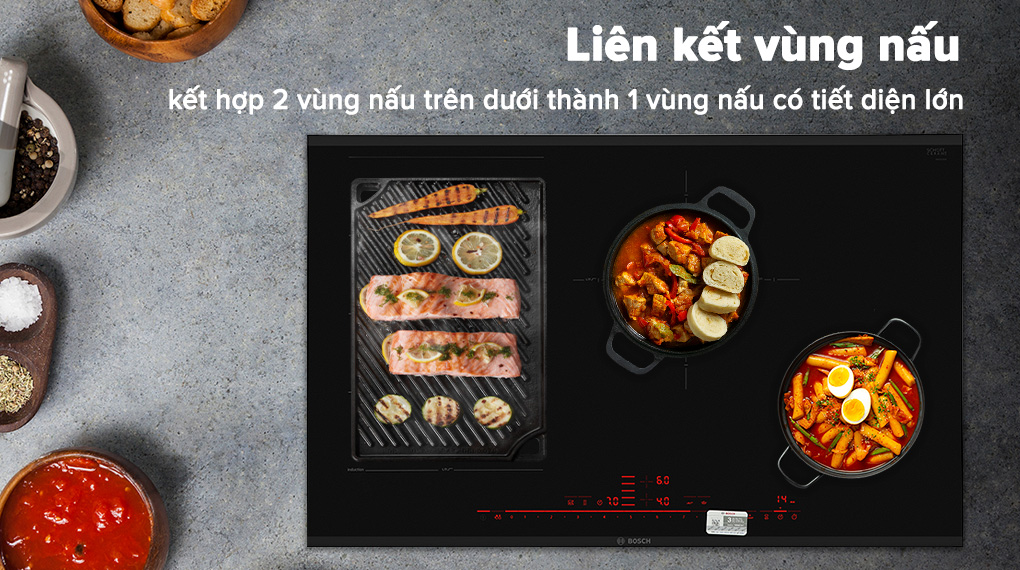Bếp từ 4 vùng nấu Bosch PXE875DC1E