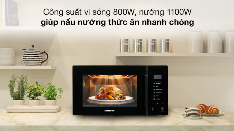 Lò vi sóng có nướng Samsung MG23T5018CK/SV 23 Lít