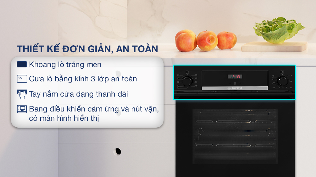 Lò nướng âm Bosch 71 lít HBS534BB0B