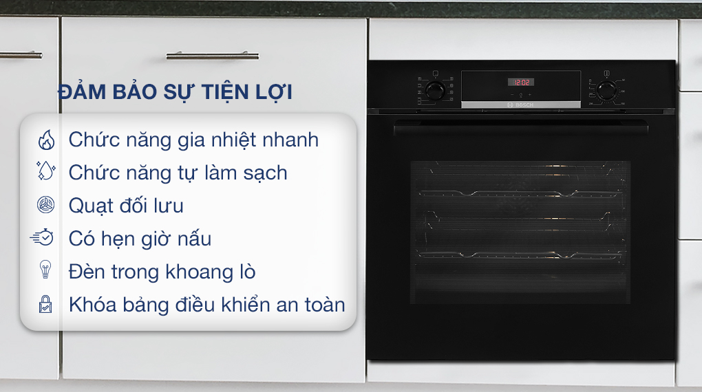 Lò nướng âm Bosch 71 lít HBS534BB0B