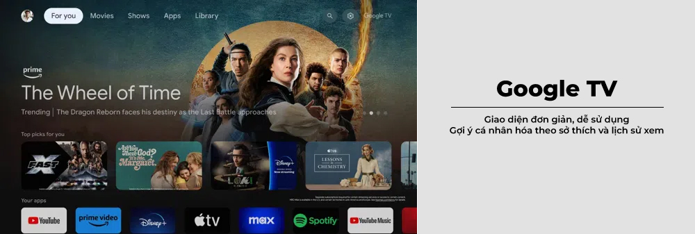 Google Tivi TCL 4K 65 Inch 65P6K