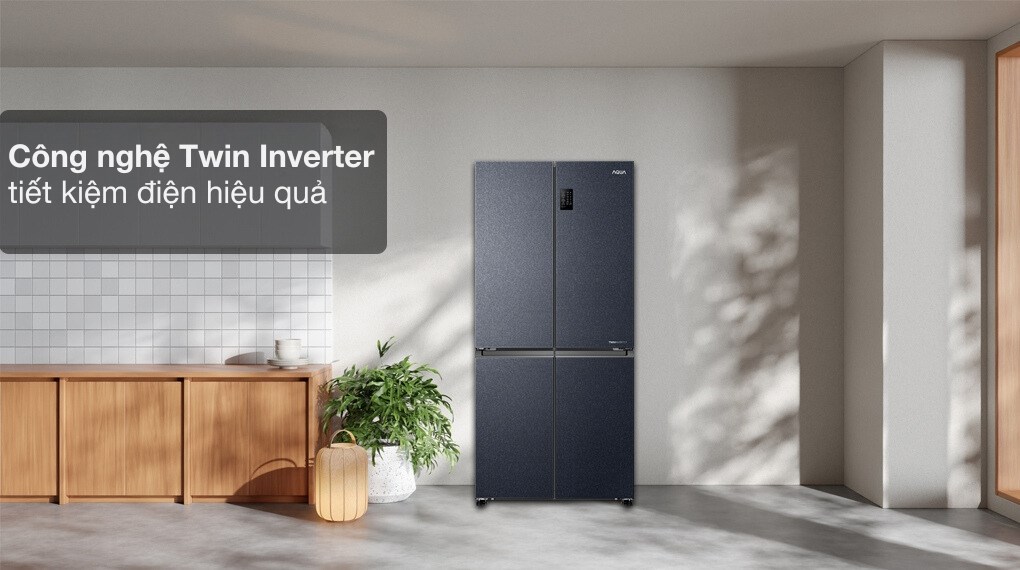 Tủ lạnh Aqua Inverter 469 lít Multi Door AQR-M532XA(CBC)