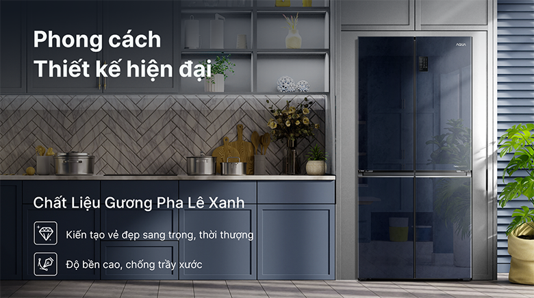 Tủ lạnh Aqua Inverter 469 lít Multi Door AQR-M560XA(GL)