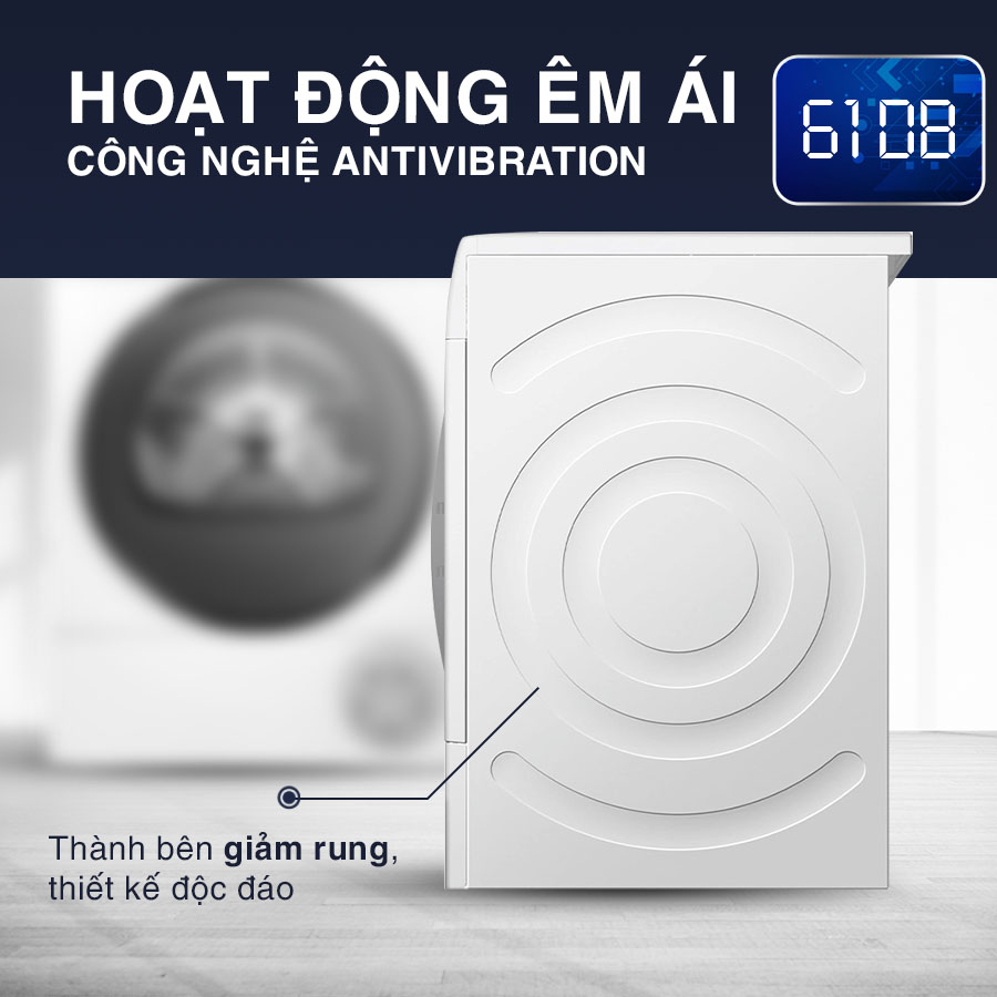 Máy sấy bơm nhiệt Bosch 9kg WQB245B40
