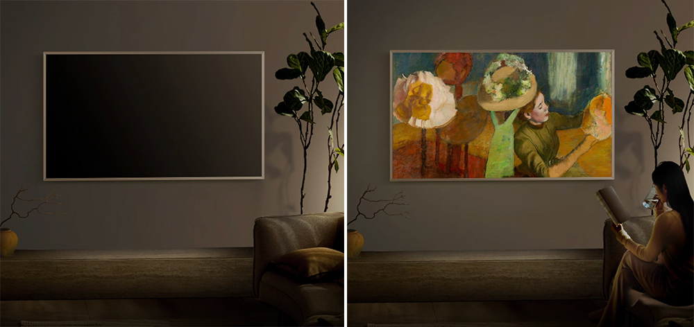 Smart Tivi Khung Tranh The Frame QLED Samsung AI 4K 55 inch QA55LS03F