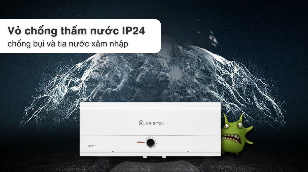 Bình nóng lạnh gián tiếp Ariston 20 lít 2500W SLIM3 20 R