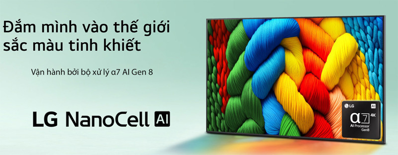 Smart Tivi NanoCell LG AI 4K 50 inch 50NANO80ASA