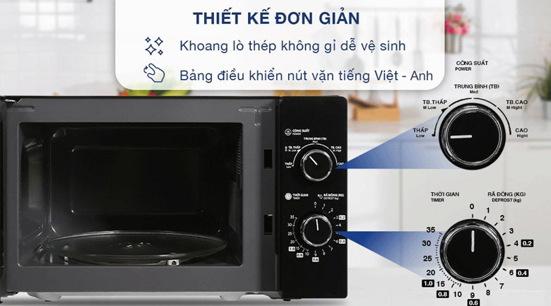 Lò vi sóng Toshiba MWP-MM20P(BK) 20 lít