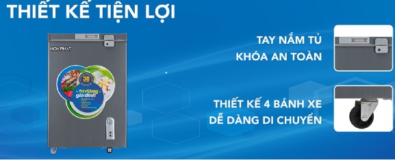 Tủ đông Hòa Phát 107 lít HPF AD6107G