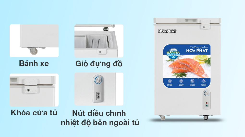 Tủ đông Hòa Phát 107 lít HPF AN6107