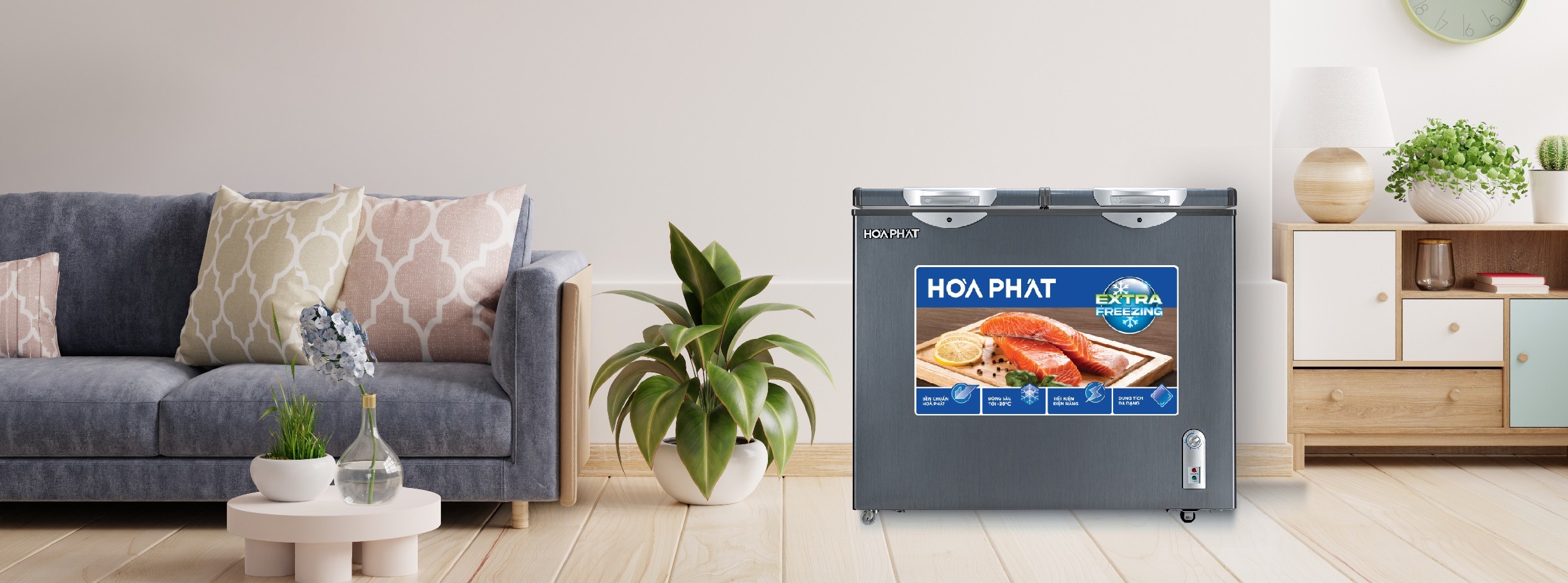 Tủ đông Hòa Phát 205 Lít HPF BD6205G