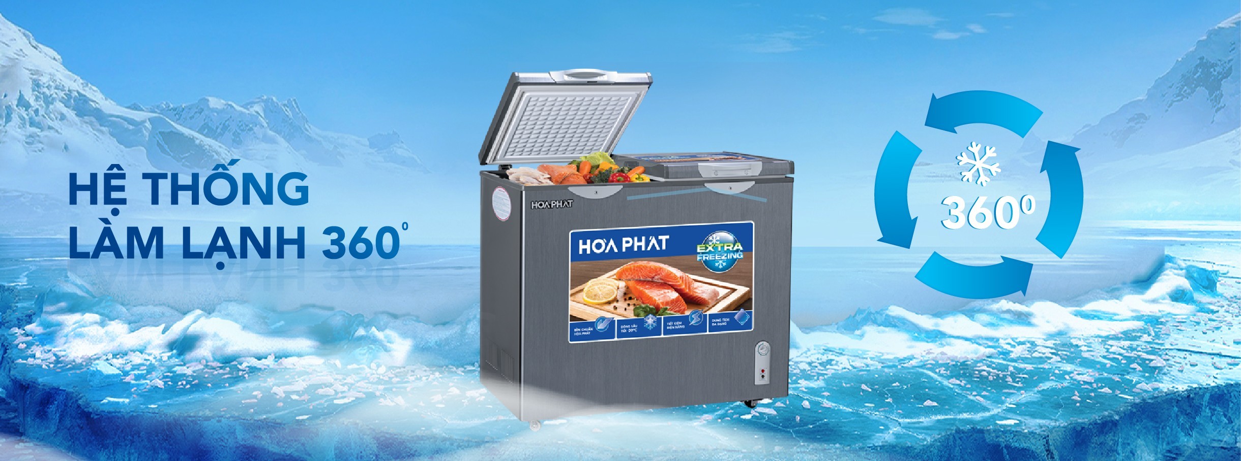 Tủ đông Hòa Phát 205 Lít HPF BD6205G