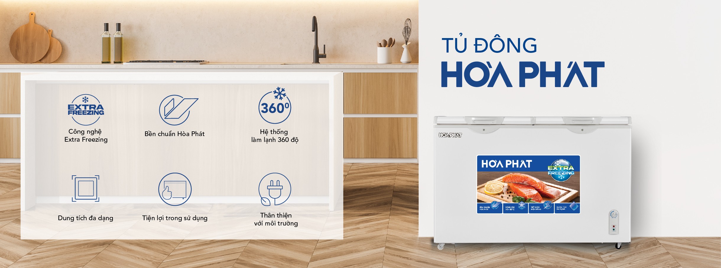 Tủ đông Hòa Phát 271 Lít HPF BN6271