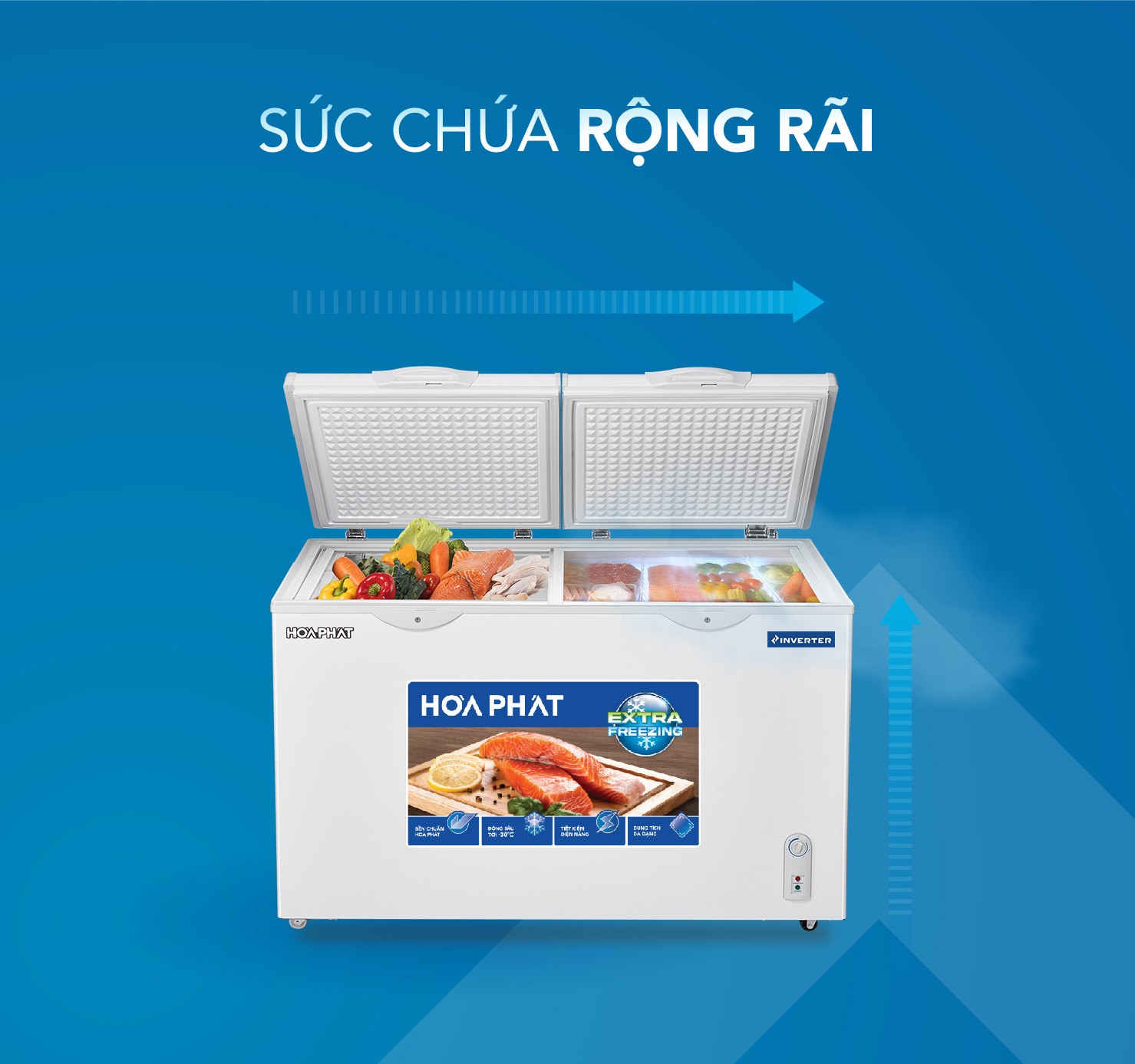 Tủ đông Hòa Phát Inverter 205 lít HPF BD8205