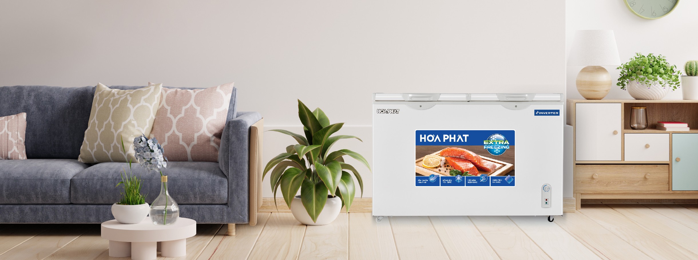Tủ đông Hòa Phát Inverter 205 lít HPF BD8205