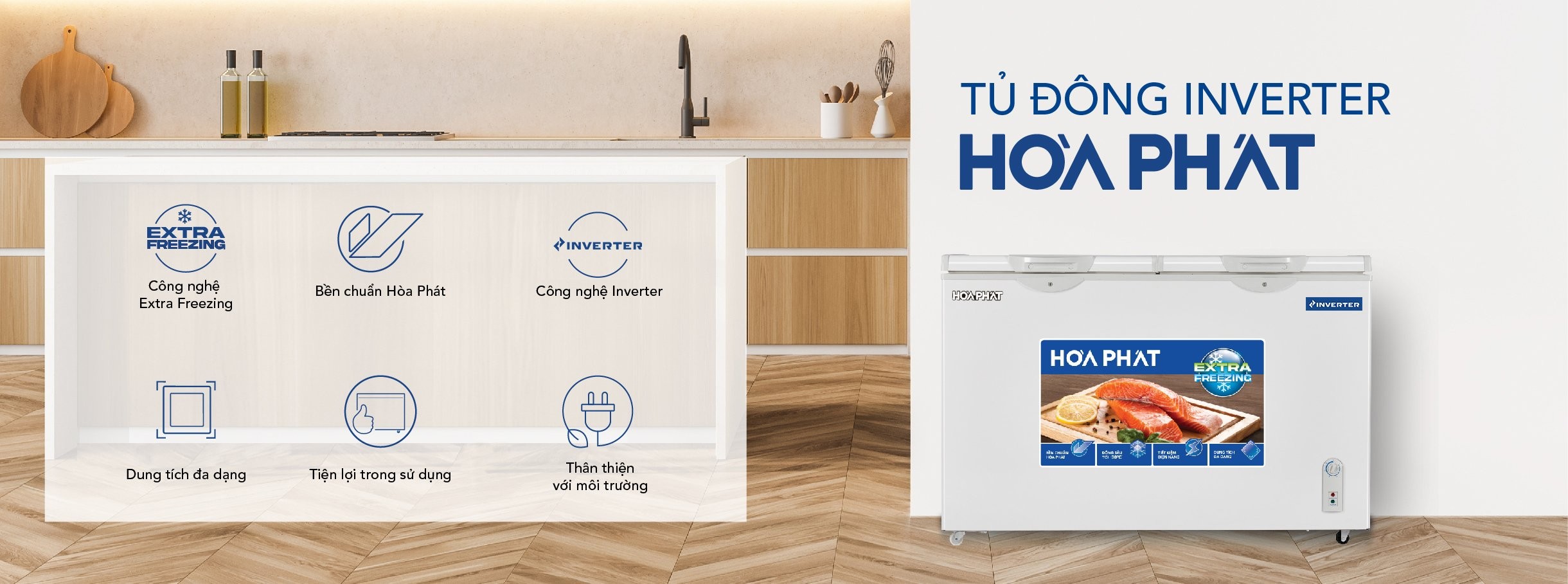 Tủ đông Hòa Phát Inverter 205 lít HPF BD8205