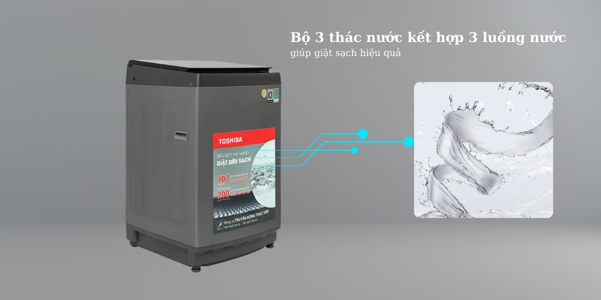 Máy giặt Toshiba Inverter 15 Kg AW-DUM1600LV(SG)
