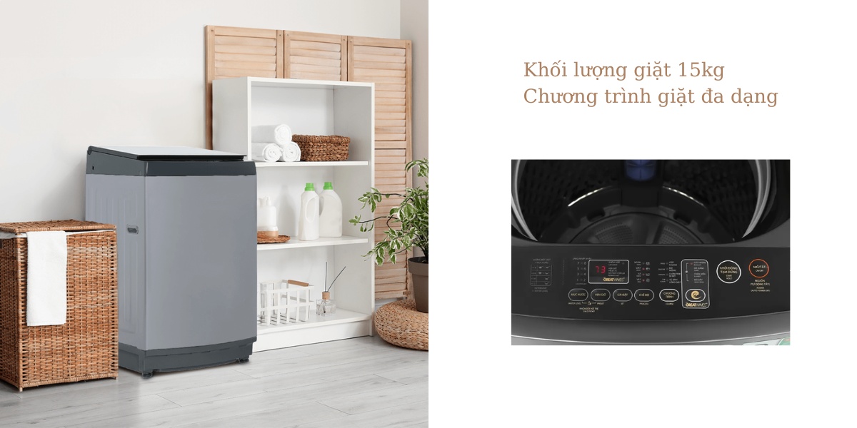 Máy giặt Toshiba Inverter 15 Kg AW-DUM1600LV(SG)