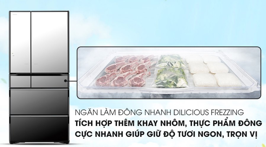 Tủ lạnh Hitachi Inverter 670 lít R-GW670TV