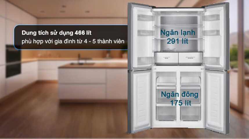 Tủ lạnh Sharp Inverter 466 lít SJ-FXP560VG-BK