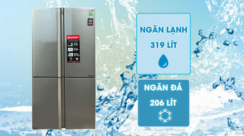 Tủ lạnh Sharp Inverter 525 lít SJ-FX610V-SL