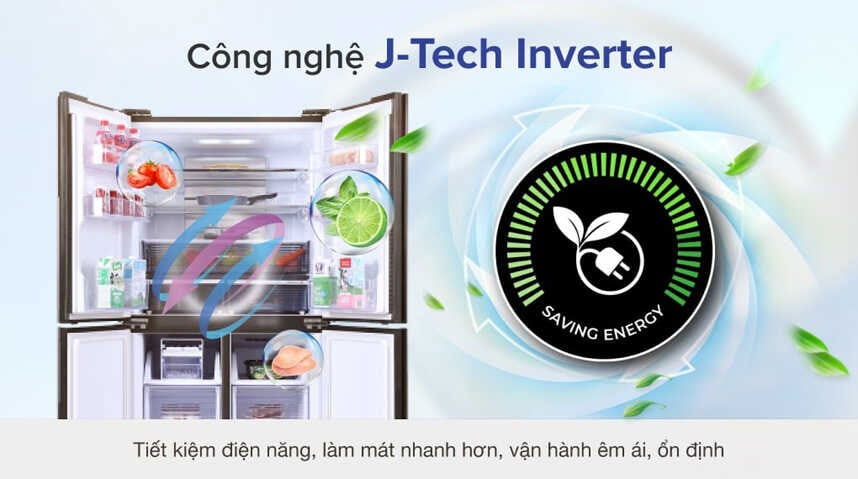 Tủ lạnh Sharp Inverter 572 lít SJ-FX650V-MK
