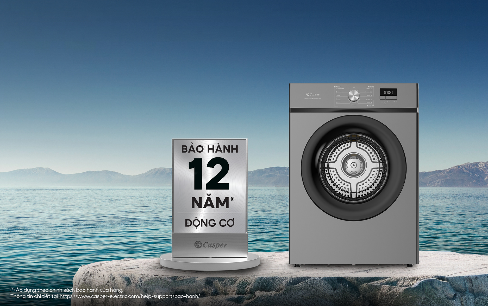 Máy sấy thông hơi Casper 9kg TD-E9VG1