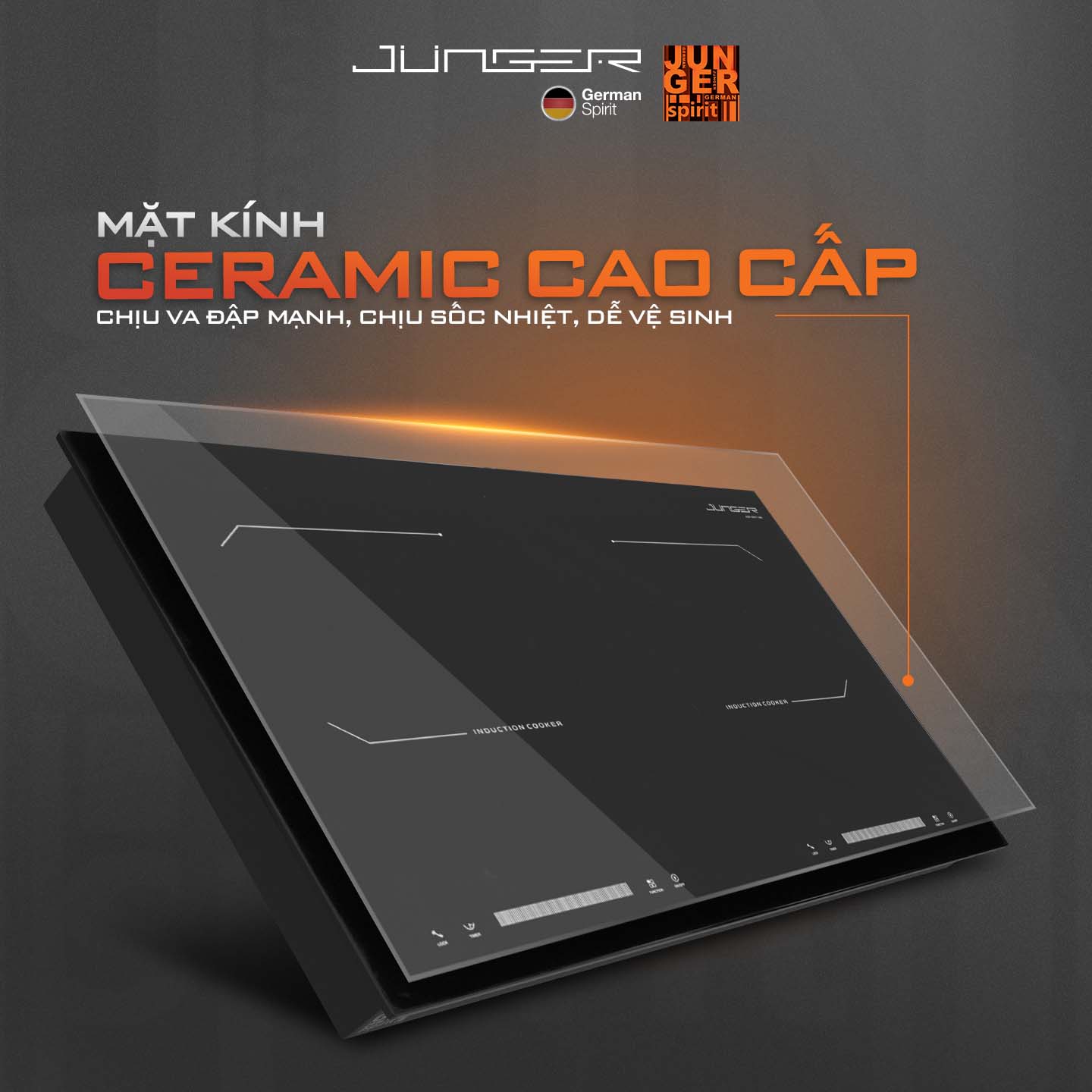 Bếp từ đôi Junger CEJ-202-II 4000W