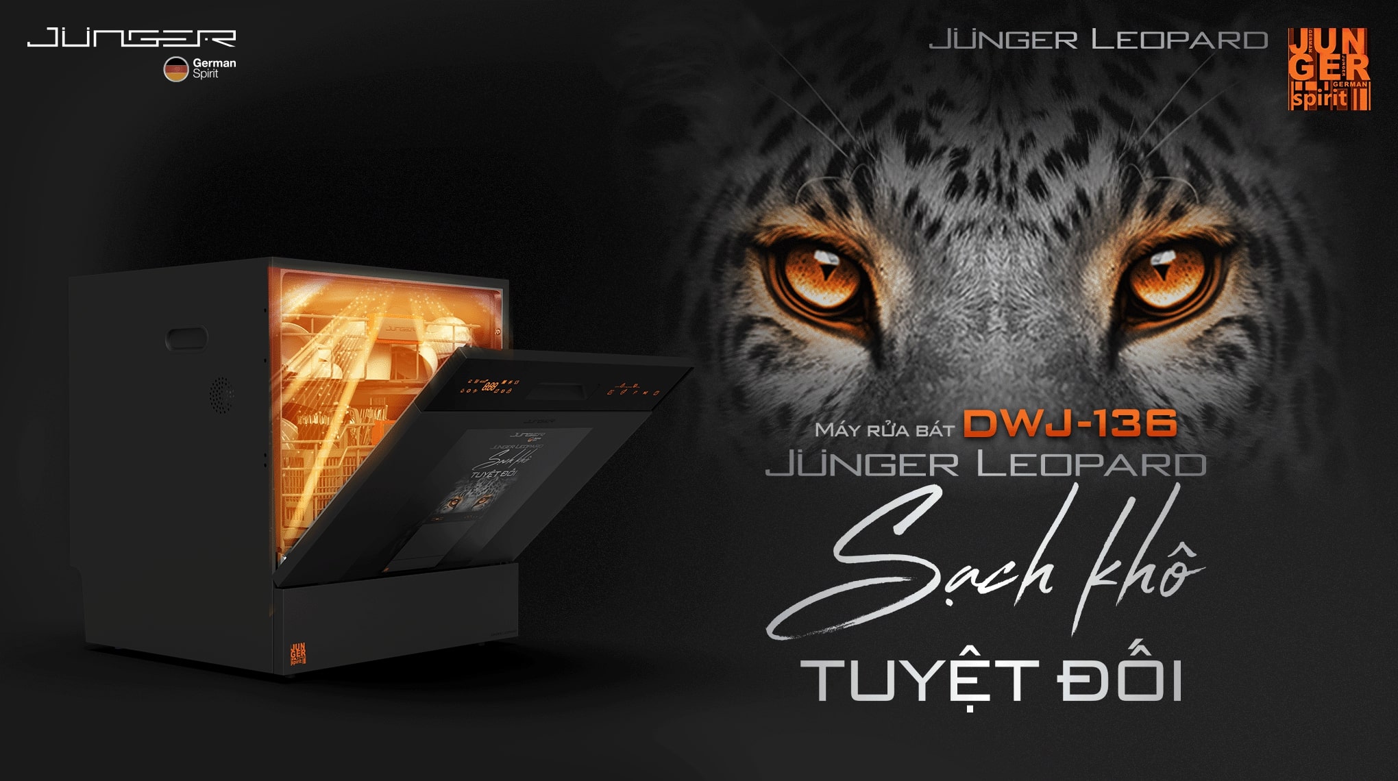 Máy rửa bát Junger 13 bộ JG Leopard DWJ-136