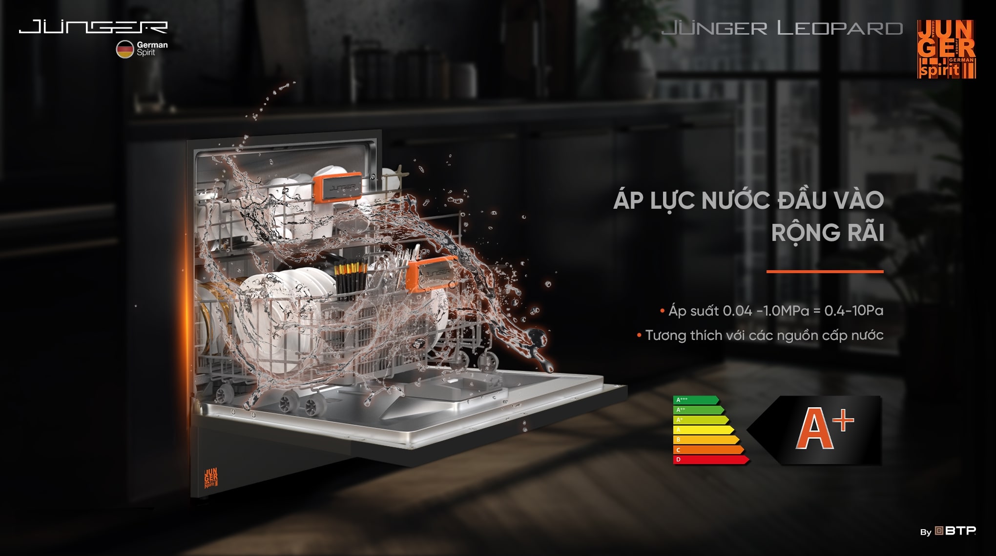 Máy rửa bát Junger 13 bộ JG Leopard DWJ-136