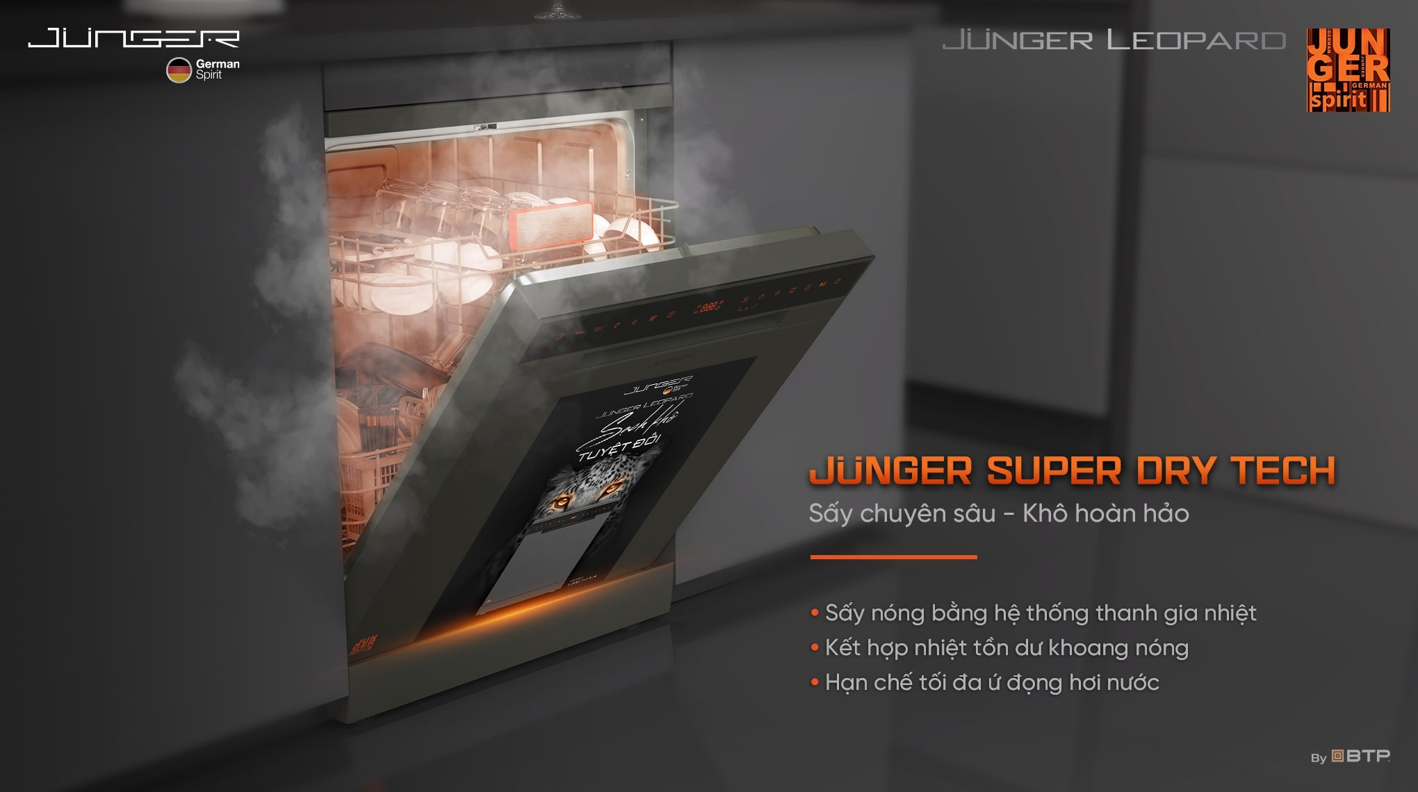 Máy rửa bát Junger JG Leopard DWJ-163