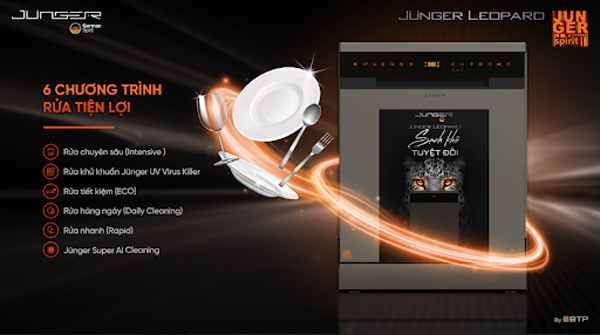 Máy rửa bát Junger JG Leopard DWJ-163