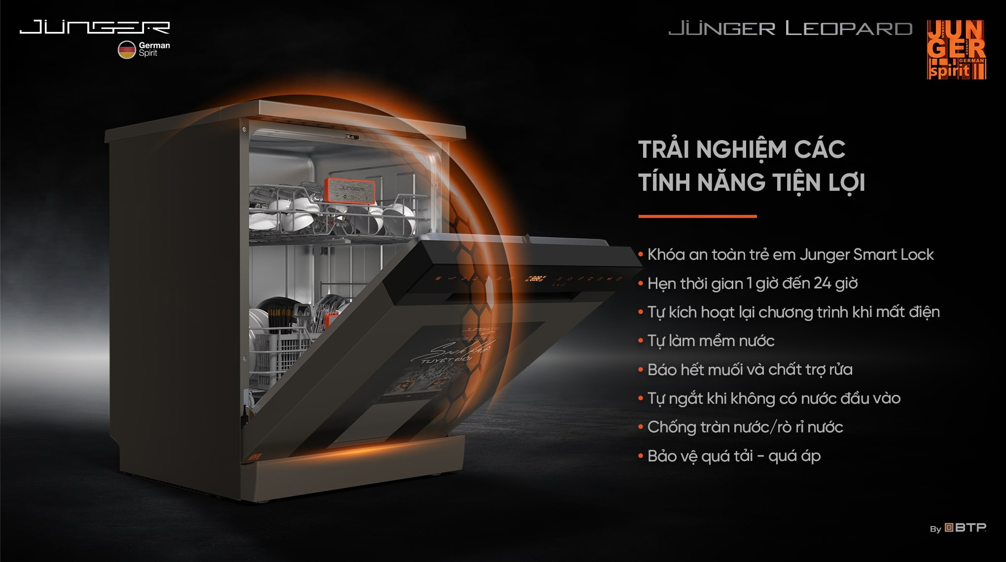 Máy rửa bát Junger JG Leopard DWJ-163