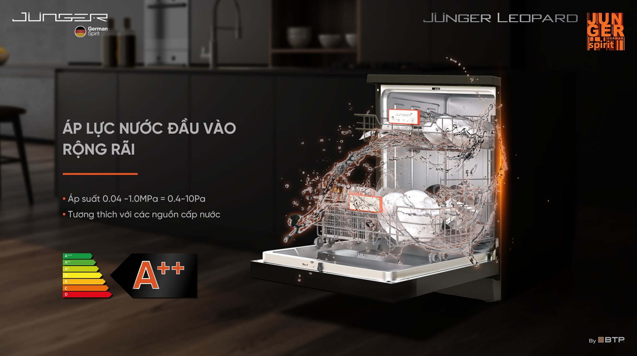 Máy rửa bát Junger JG Leopard DWJ-163
