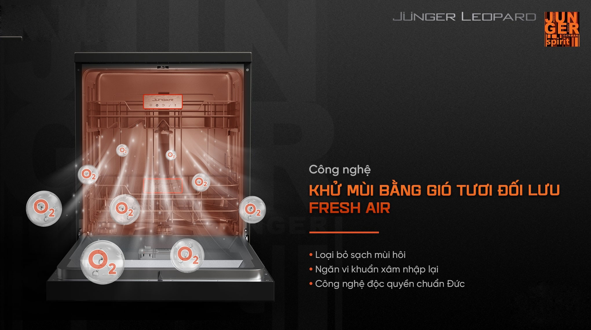 Máy rửa bát Junger JG Leopard DWJ-183