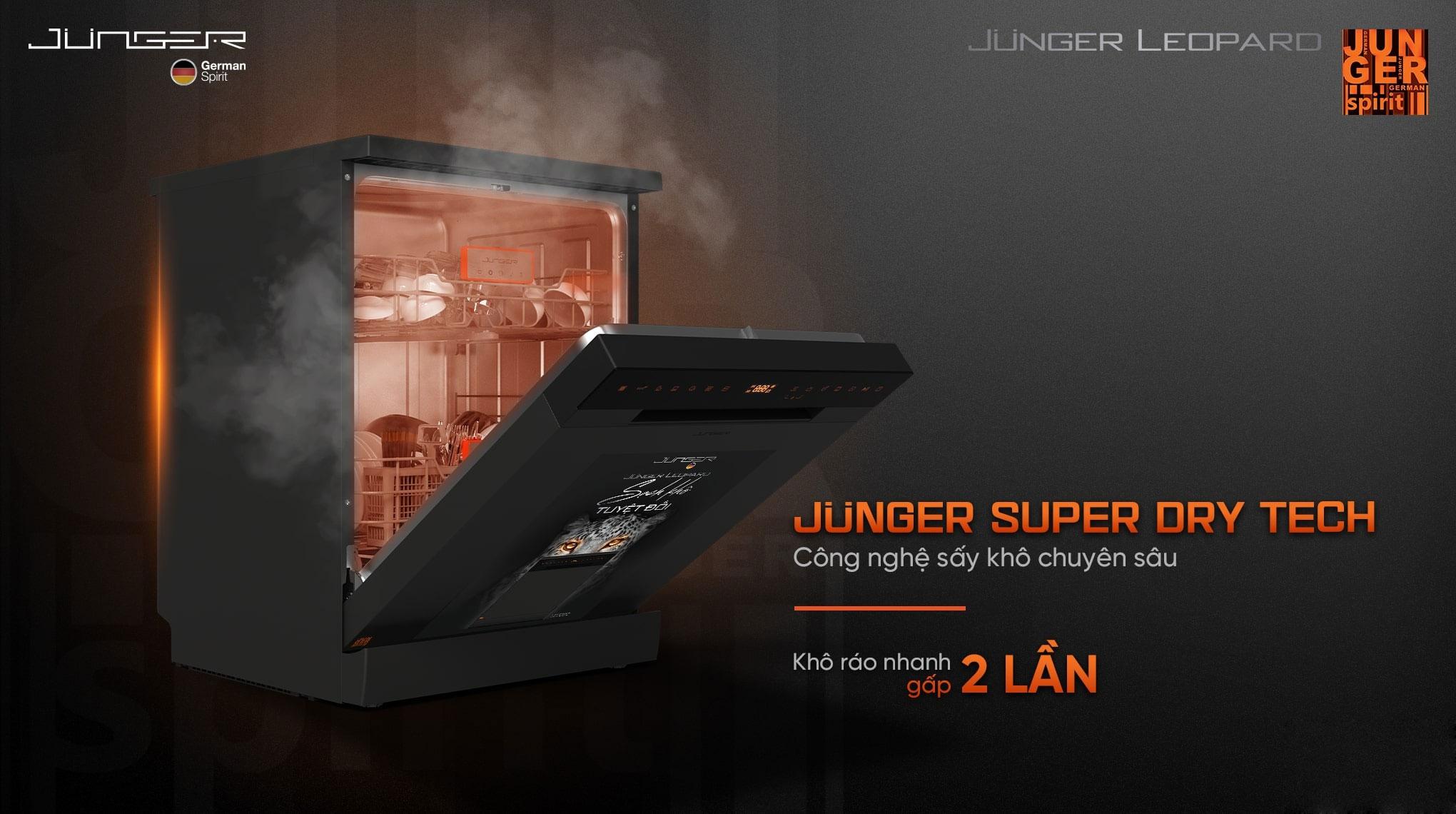 Máy rửa bát Junger JG Leopard DWJ-183