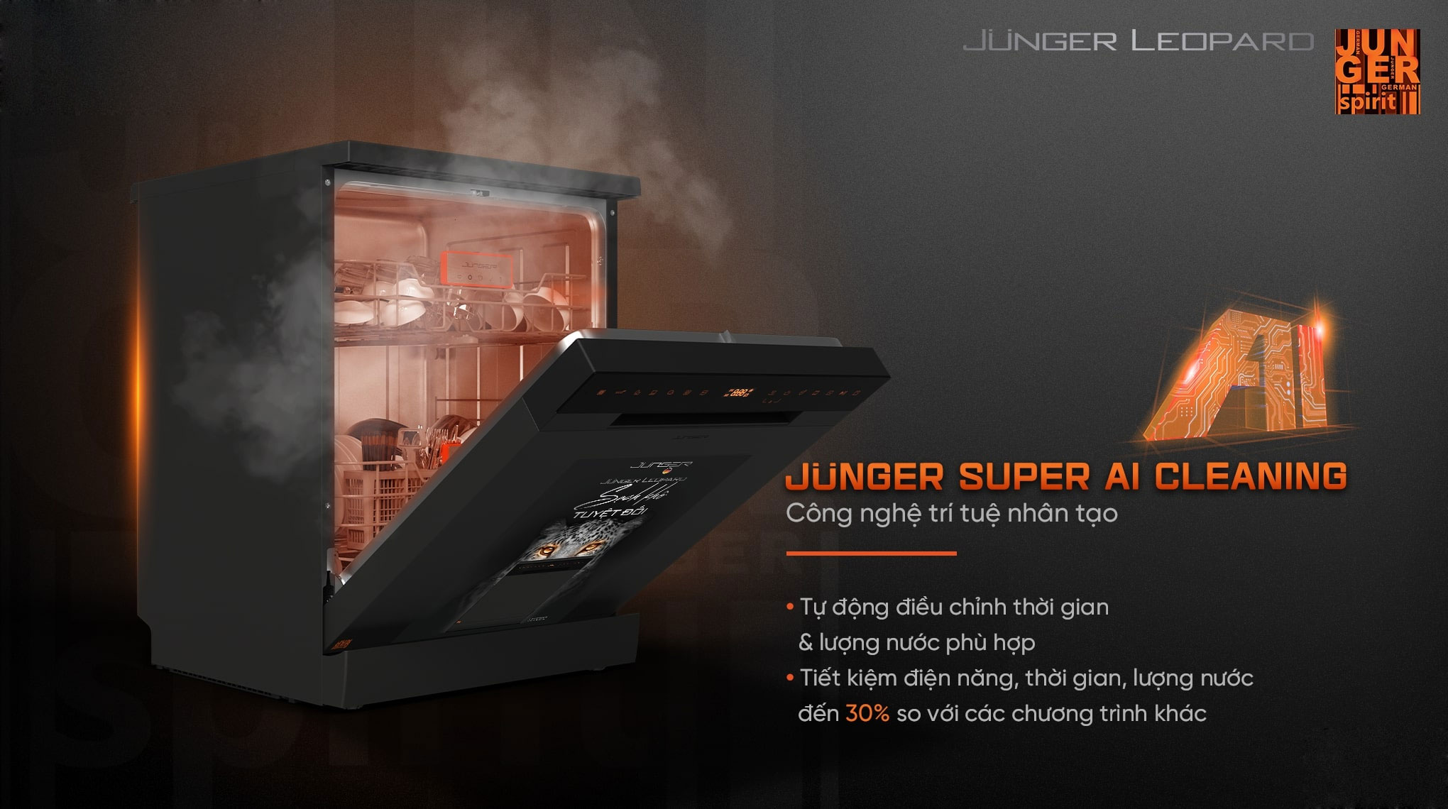 Máy rửa bát Junger JG Leopard DWJ-183