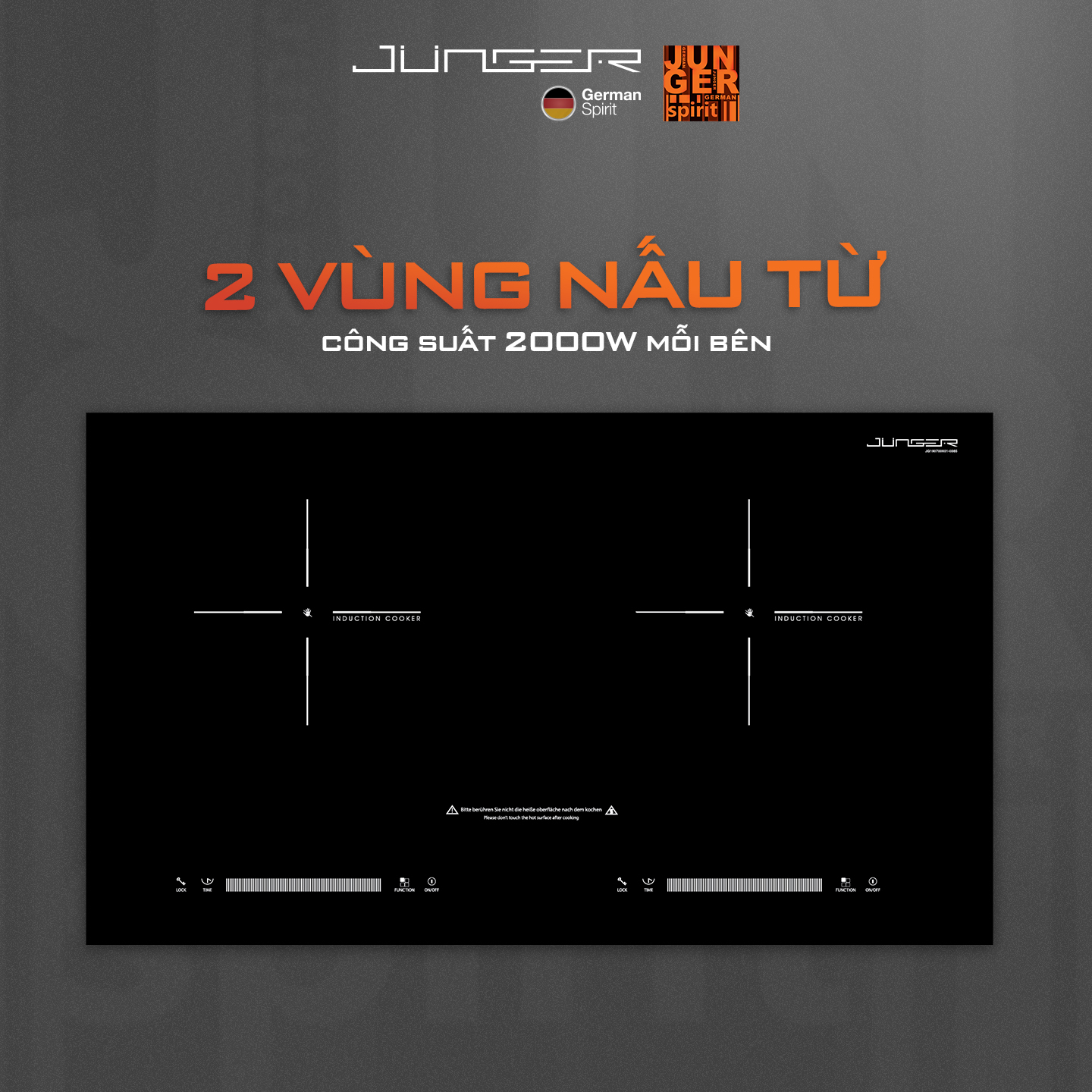 Bếp từ đôi Junger JG NKD-22+ 4400W