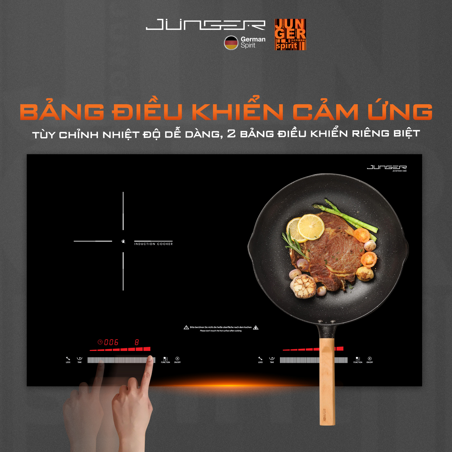 Bếp từ đôi Junger JG NKD-22+ 4400W