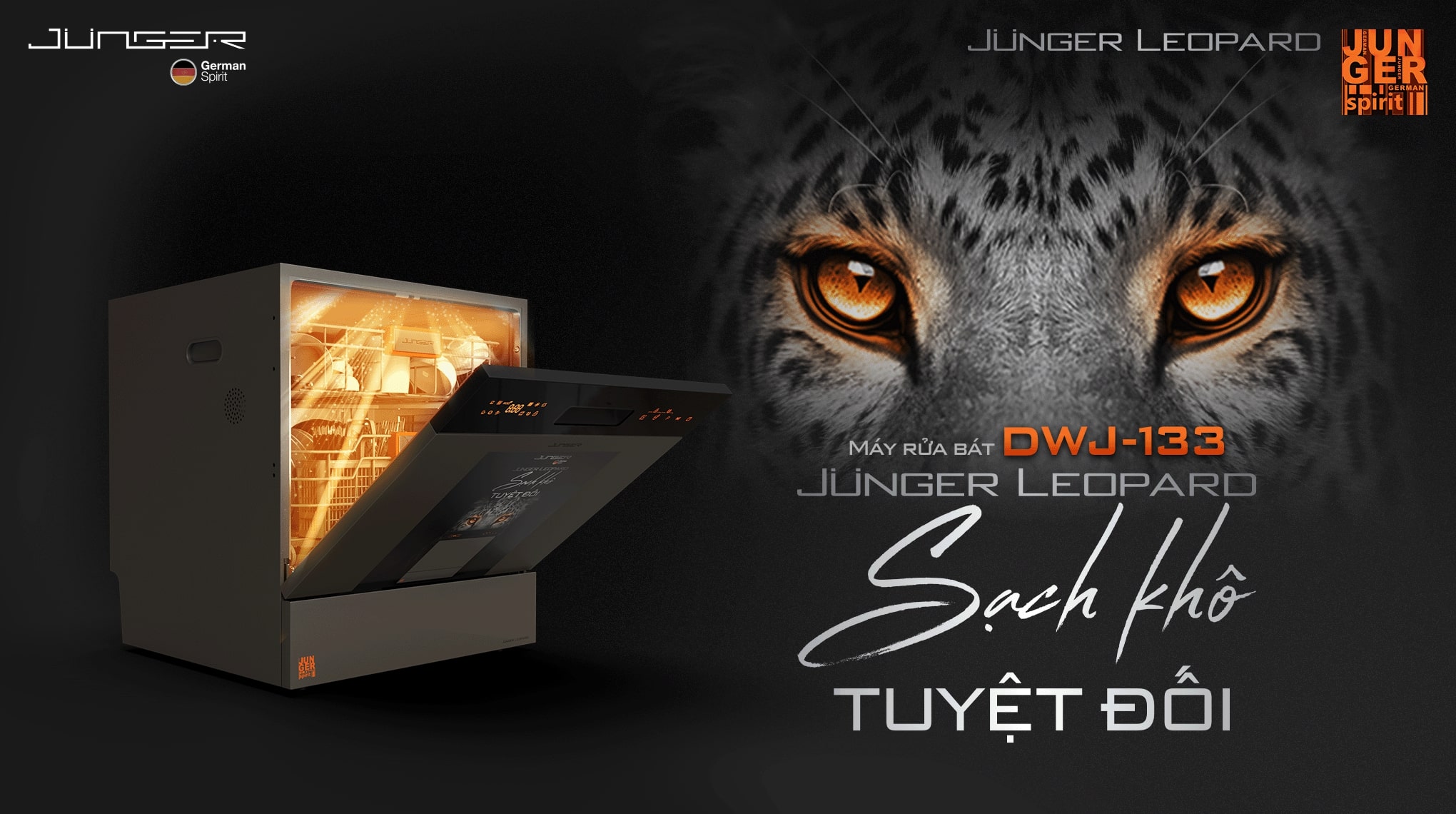 Máy rửa bát Junger 13 bộ JG Leopard DWJ-133