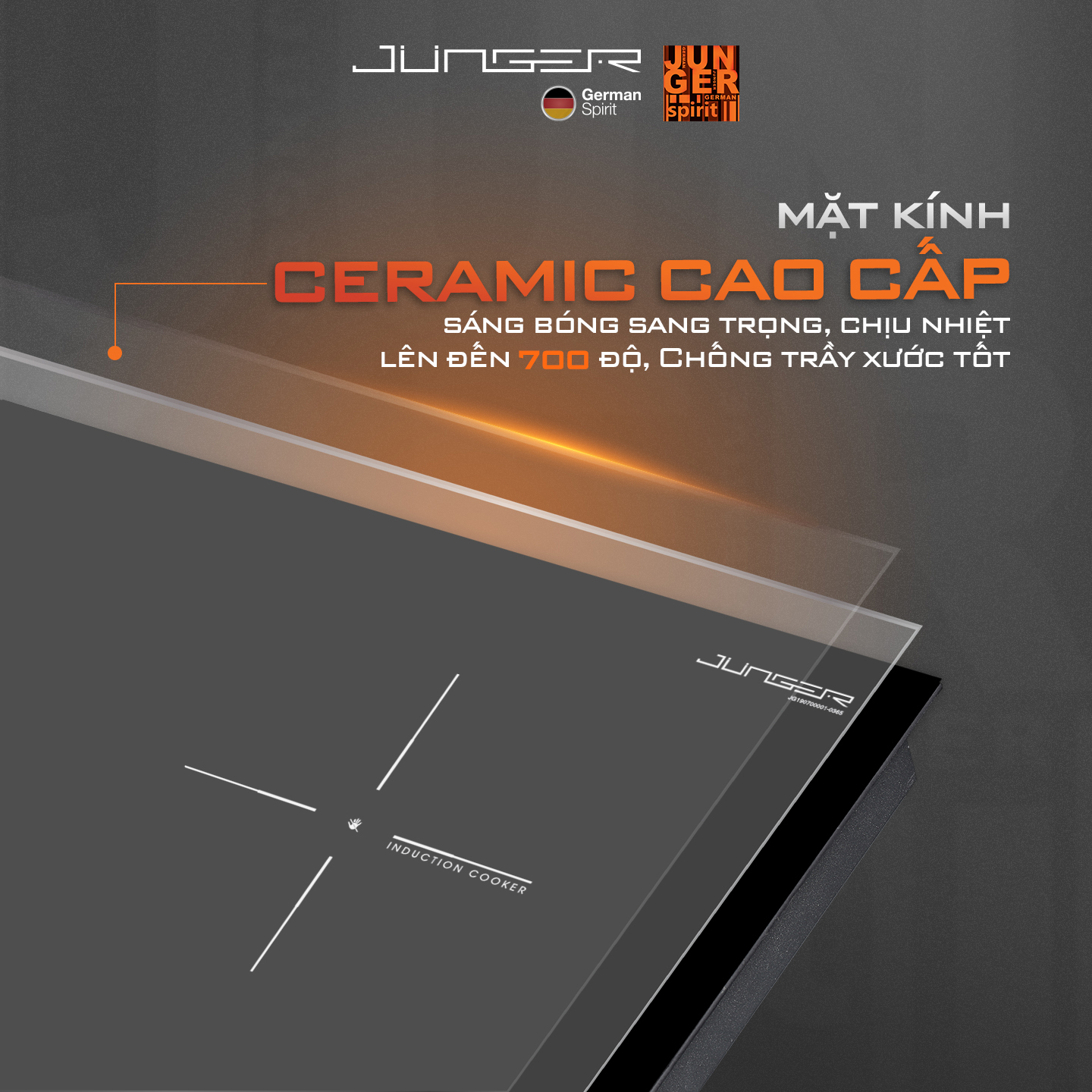 Bếp từ đôi Junger JG NKD-22+ 4400W