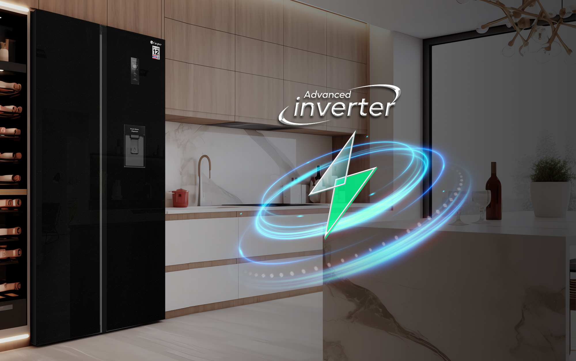 Tủ lạnh Casper Inverter 460 lít RS-D462SBS Tủ lạnh Casper Inverter 460 lít RS-D462SBS